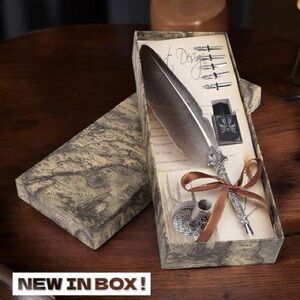 ✒️ Vintage Feather Quill Pen Set – Calligraphy Writing Kit